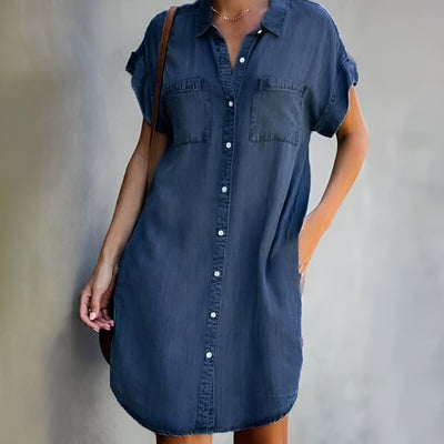 Clara™ | Vestido camisa casual com fecho de botão