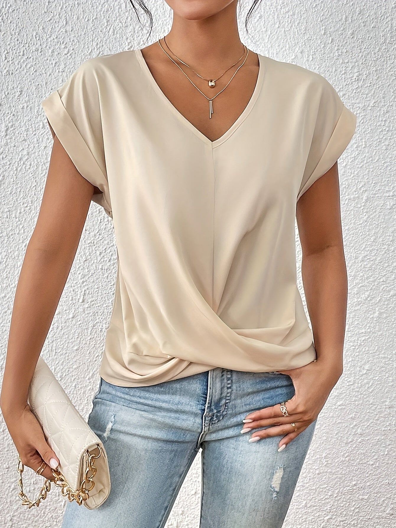 Eloise™ | Camiseta casual com decote em coração