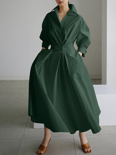 Clémence™ | Vestido Midi com botões