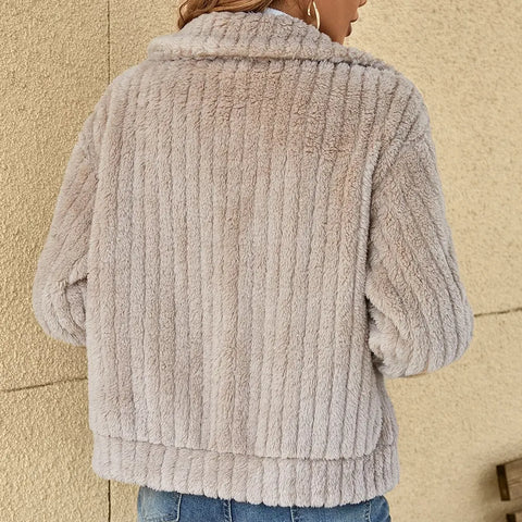 SVEVA™ | CARDIGAN DE PELÚCIA ELEGANT