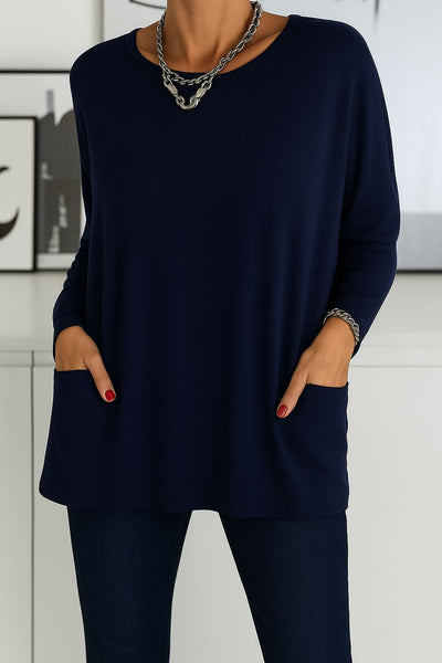 Victoria – Blusa longa feminina com elegância descontraída