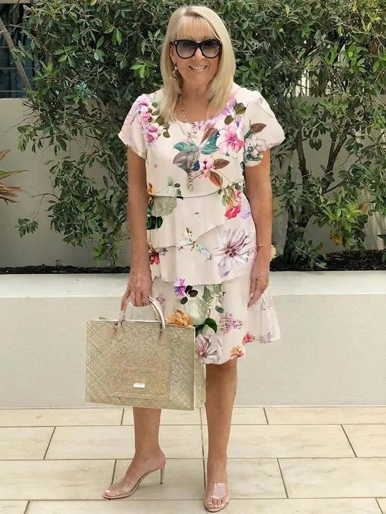 Émilie – Vestido longo floral elegante