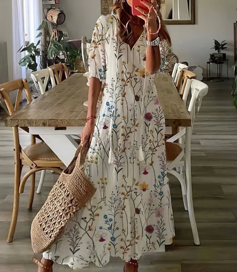 Diana™ - Vestido Bohemian com Cobertura Abdômen