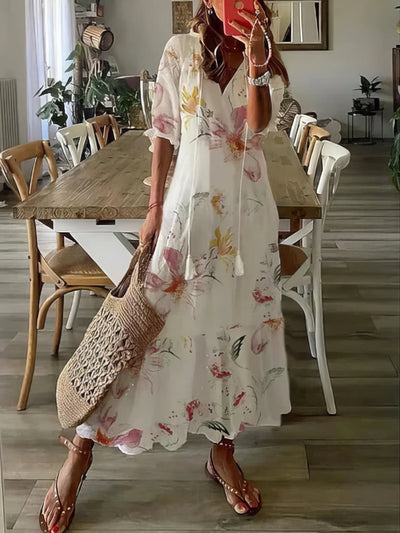 Diana™ - Vestido Bohemian com Cobertura Abdômen